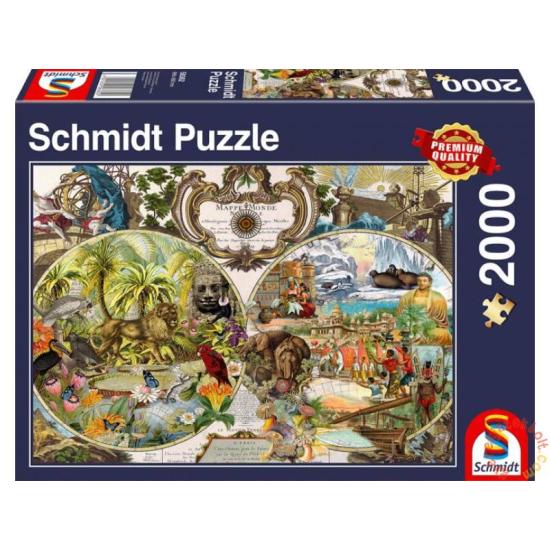 Puzzle Schmidt Exótico Mapa del Mundo de 2000 Piezas Puzzle Schmidt Exótico Mapa del Mundo de 2000 Piezas