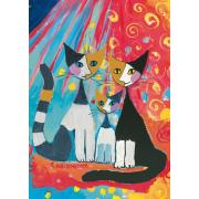 Puzzle Schmidt Familia De Gatos Feliz de 1000 Piezas