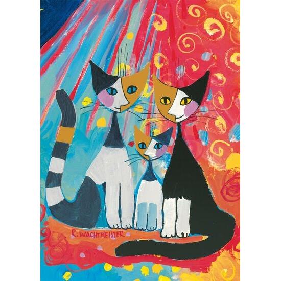 Puzzle Schmidt Familia De Gatos Feliz de 1000 Piezas