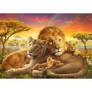 Puzzle Schmidt Familia de Leones de 1000 Piezas