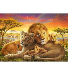Puzzle Schmidt Familia de Leones de 1000 Piezas
