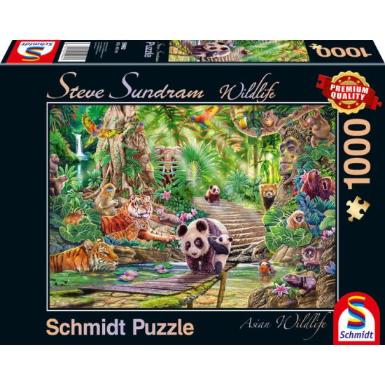 Puzzle Schmidt Fauna Asiática de 1000 Piezas