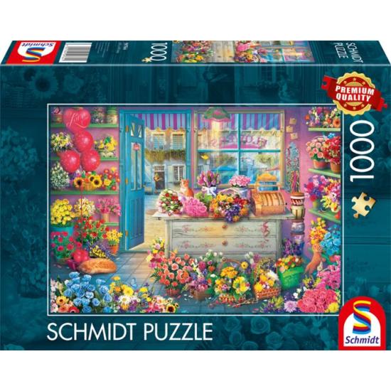 Puzzle Schmidt Floristería Colorida de 1000 Piezas