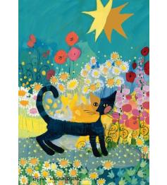 Puzzle Schmidt Gato en un Mar de Flores de 1000 Piezas