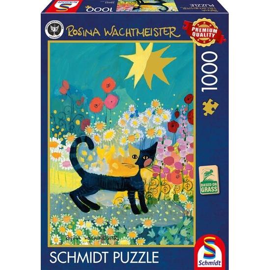 Puzzle Schmidt Gato en un Mar de Flores de 1000 Piezas