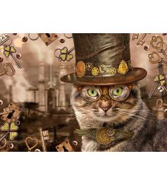 Puzzle Schmidt Gato Steampunk de 1000 Piezas