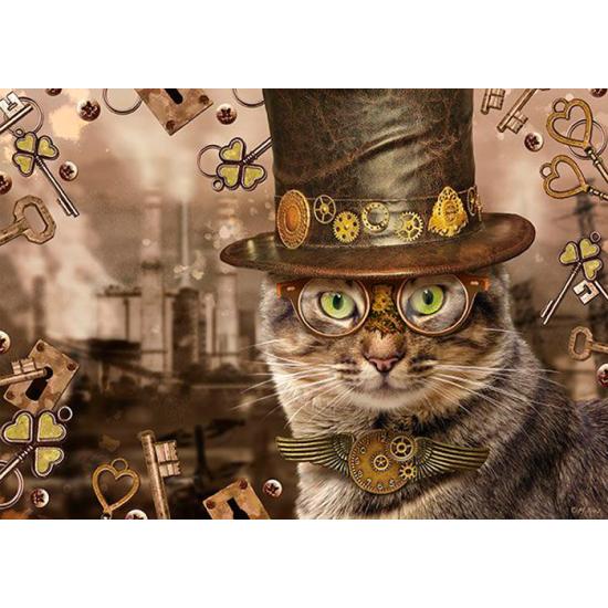 Puzzle Schmidt Gato Steampunk de 1000 Piezas