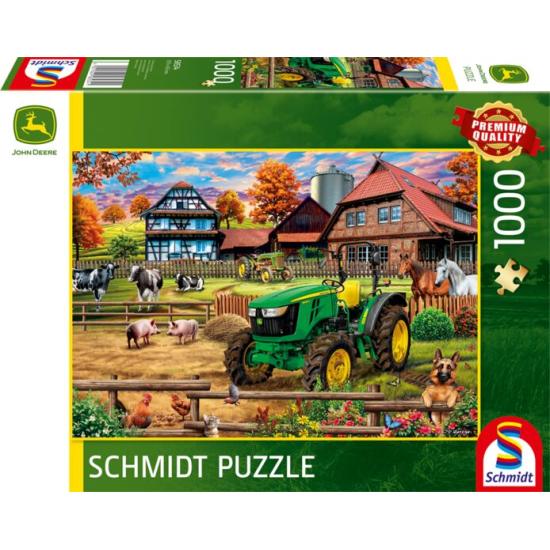 Puzzle Schmidt Granja con Tractor de 1000 Piezas