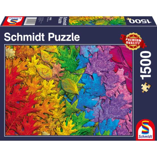 Puzzle Schmidt Hojas Coloridas de 1500 Piezas Puzzle Schmidt Hojas Coloridas de 1500 Piezas