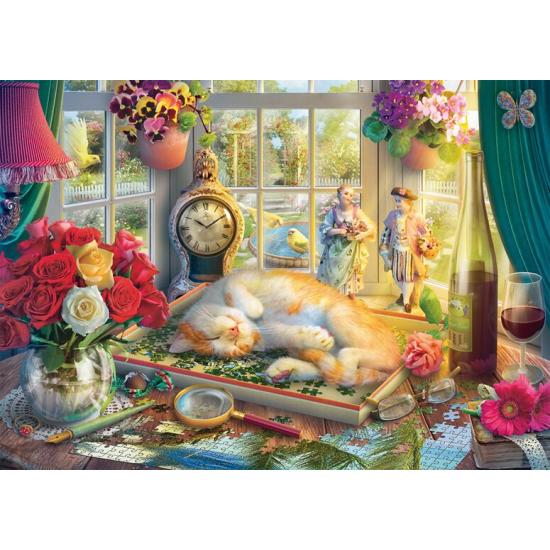 Puzzle Schmidt Hora del Puzzle con el Gato de 1000 Piezas