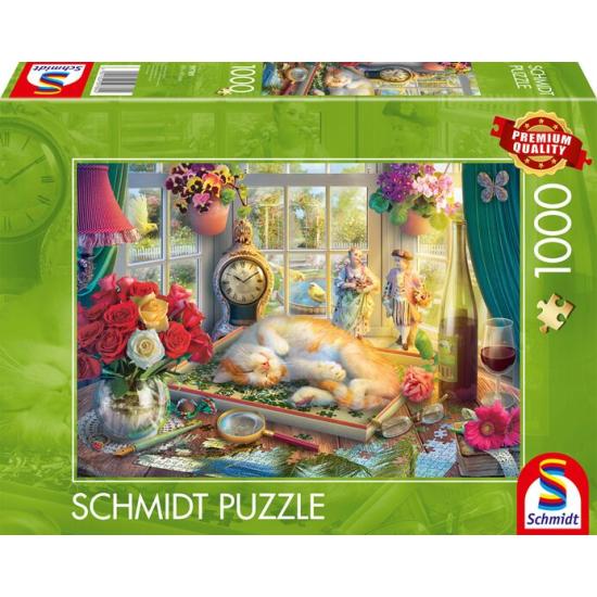 Puzzle Schmidt Hora del Puzzle con el Gato de 1000 Piezas