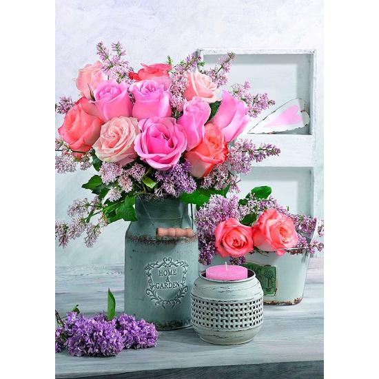 Puzzle Schmidt Jardín con Rosas de 1000 Piezas