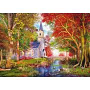 Puzzle Schmidt La Capilla Otoñal de 1000 Piezas