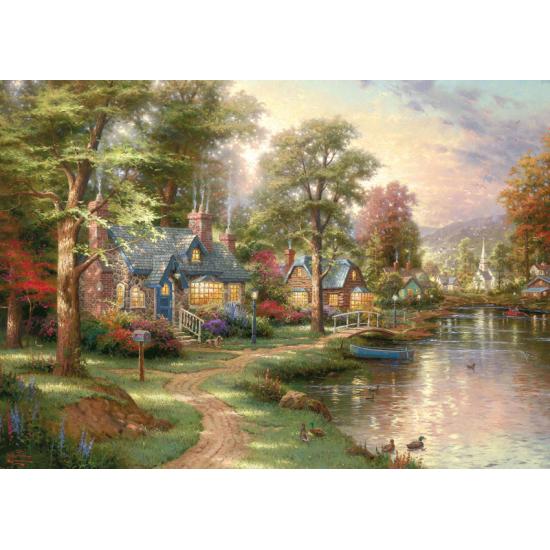 Puzzle Schmidt La Casita del Lago de 1500 Piezas