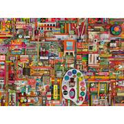 Puzzle Schmidt Materiales de Artista Vintage de 1000 Piezas