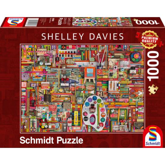 Puzzle Schmidt Materiales de Artista Vintage de 1000 Piezas