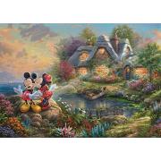 Puzzle Schmidt Mickey y Minnie Cala del Amor de 1000 Piezas
