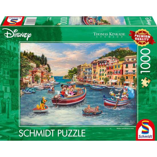 Puzzle Schmidt Mickey y Minnie En Italia de 1000 Piezas