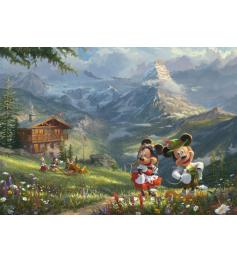 Puzzle Schmidt Mickey y Minnie en los Alpes de 1000 Pzs