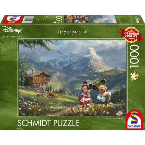 Puzzle Schmidt Mickey y Minnie en los Alpes de 1000 Pzs
