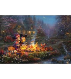 Puzzle Schmidt Mickey Y Minnie Fogata de Enamorados XXL de 200 P