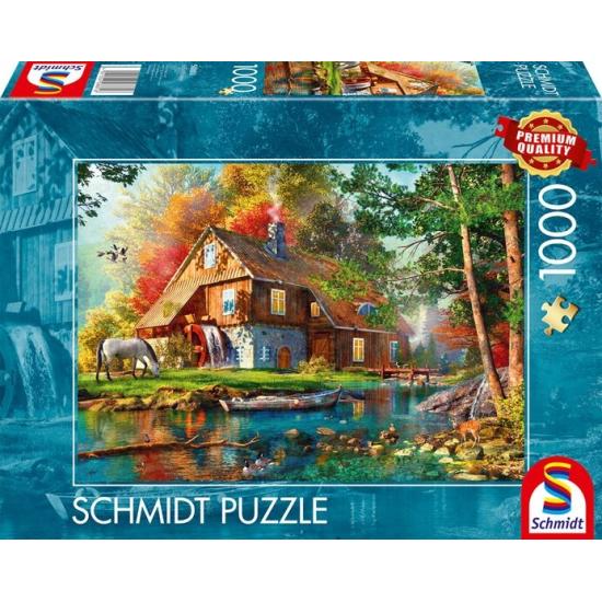 Puzzle Schmidt Molino De Agua En Otoño de 1000 Pzs