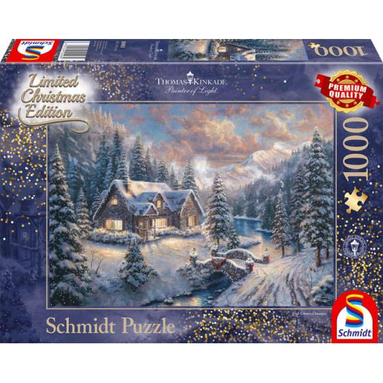 Puzzle Schmidt Montañas Nevadas en Navidad de 1000 Piezas Puzzle Schmidt Montañas Nevadas en Navidad de 1000 Piezas