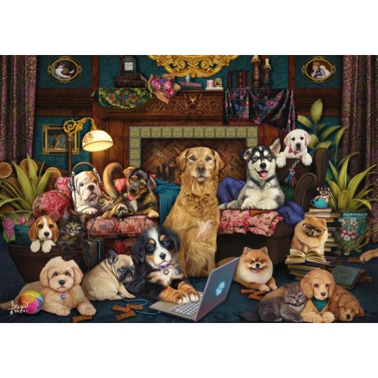 Puzzle Schmidt Noche Colorida en el Salón de 1000 Piezas