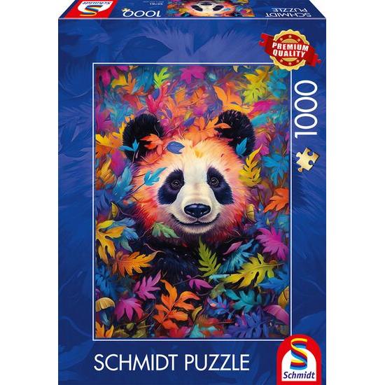 Puzzle Schmidt Panda En Un Bosque De Colores Arco Iris 1000 Piez