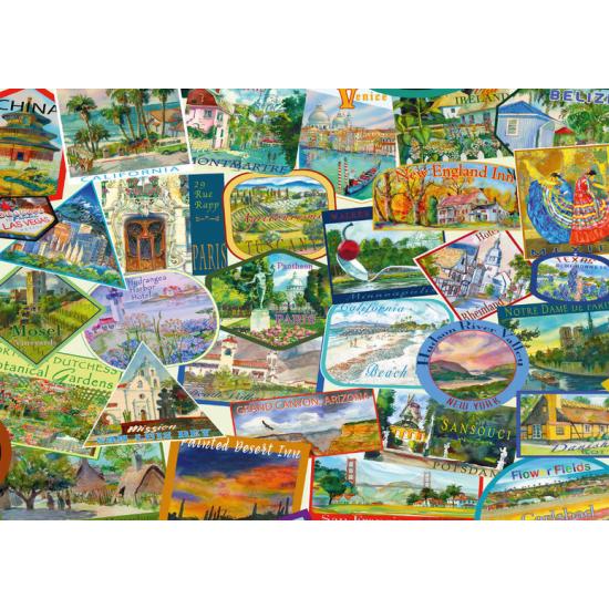 Puzzle Schmidt Pegatinas de Viajes de 1000 Piezas Puzzle Schmidt Pegatinas de Viajes de 1000 Piezas