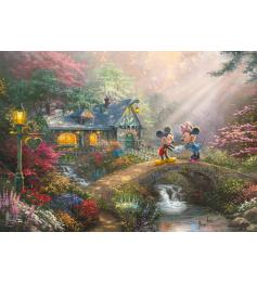 Puzzle Schmidt Puente del Amor de Mickey y Minnie, Lata de 500