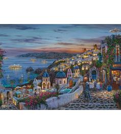 Puzzle Schmidt Puesta De Sol En Santorini de 1000 Piezas