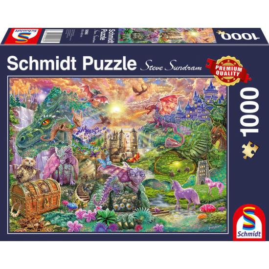 Puzzle Schmidt Reino de los Dragones Encantado de 1000 Pzs