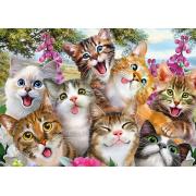 Puzzle Schmidt Selfie de Gatos de 500 Piezas