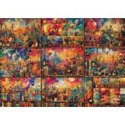 Puzzle Schmidt Tiempo Libre, Viajes Con Libros Y Vino 2000 Pzs