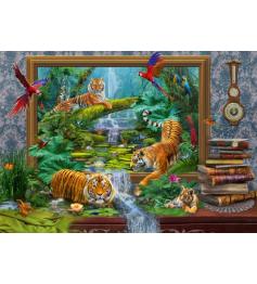 Puzzle Schmidt Tigres en la Jungla de 1000 Piezas