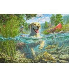 Puzzle Schmidt Un Labrador Amarillo Va de Pesca 1000 Pzs