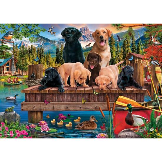 Puzzle Schmidt Una Familia De Perros En El Lago 1000 Piezas