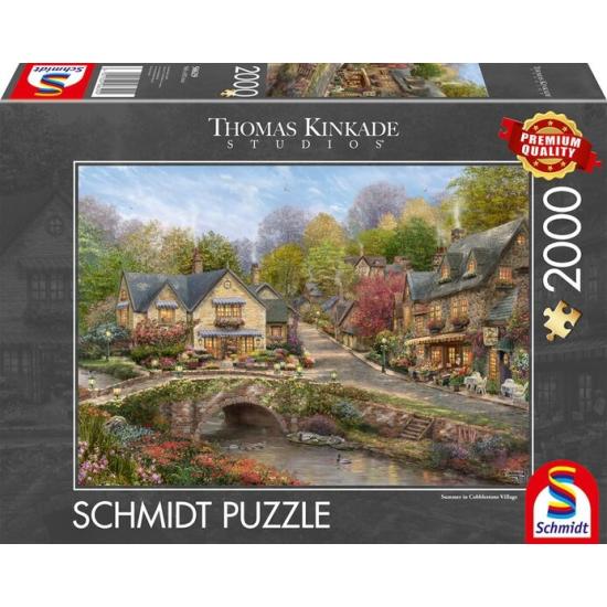 Puzzle Schmidt Verano En Cobblestone Village de 2000 Piezas