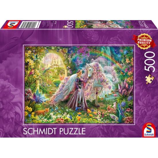 Puzzle Schmidt Viaje de Ensueño con Unicornio de 500 Piezas