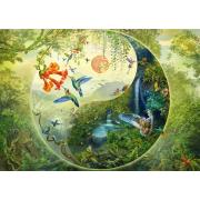 Puzzle Schmidt Yin-Yang Bosque De Colibríes de 1000 Pzs