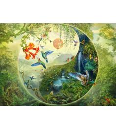 Puzzle Schmidt Yin-Yang Bosque De Colibríes de 1000 Pzs