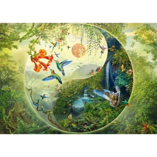 Puzzle Schmidt Yin-Yang Bosque De Colibríes de 1000 Pzs