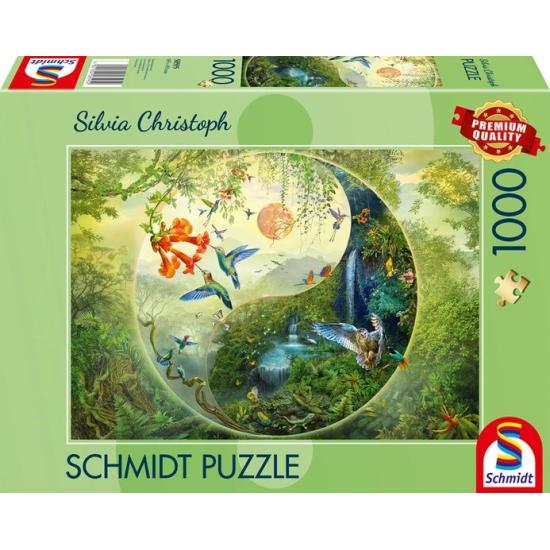 Puzzle Schmidt Yin-Yang Bosque De Colibríes de 1000 Pzs