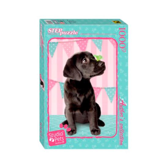 Puzzle Step Puzzle Cachorro Negro de 1000 Piezas