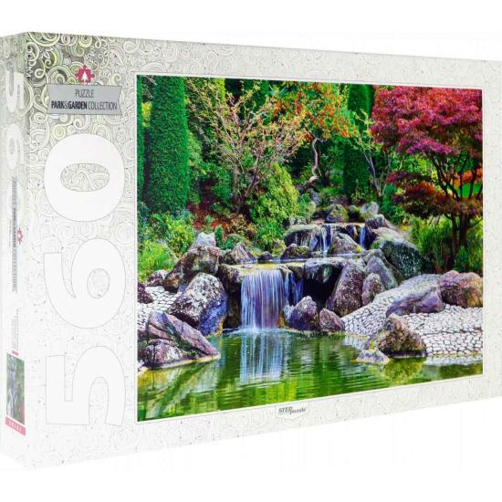 Puzzle Step Puzzle Cascada en Jardín Japonés, Alemania de 560 P Puzzle Step Puzzle Cascada en Jardín Japonés, Alemania de 560 P