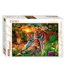 Puzzle Step Puzzle Encuentra Los Tigres de 1500 Piezas