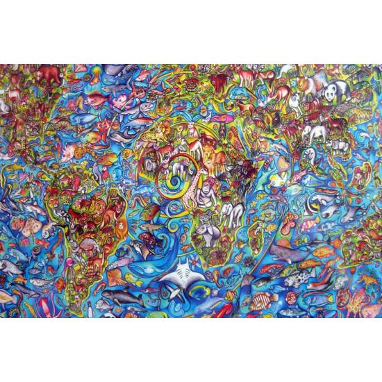 Puzzle Step Puzzle Mapa del Mundo de 4000 Piezas