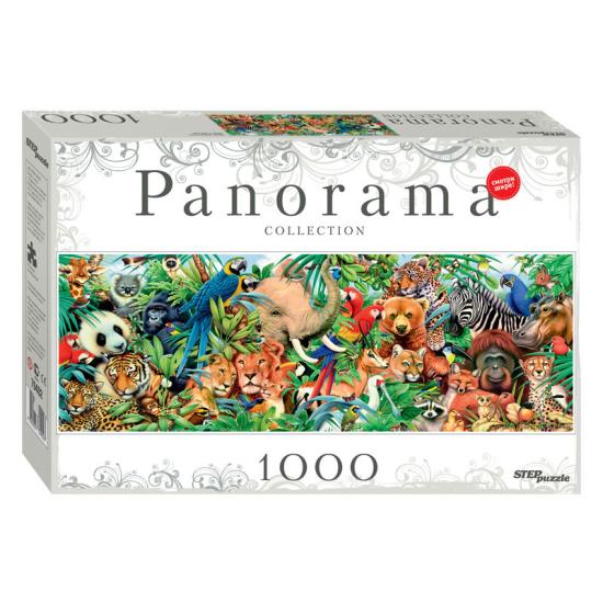Puzzle Step Puzzle Panorama Mundo Animal de 1000 Piezas