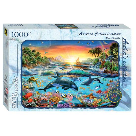 Puzzle Step Puzzle Paraíso de la Orca de 1000 Piezas